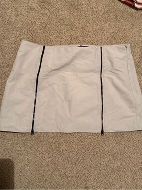 Zara Mini Skirt with Black Vertical Zippers